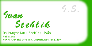 ivan stehlik business card